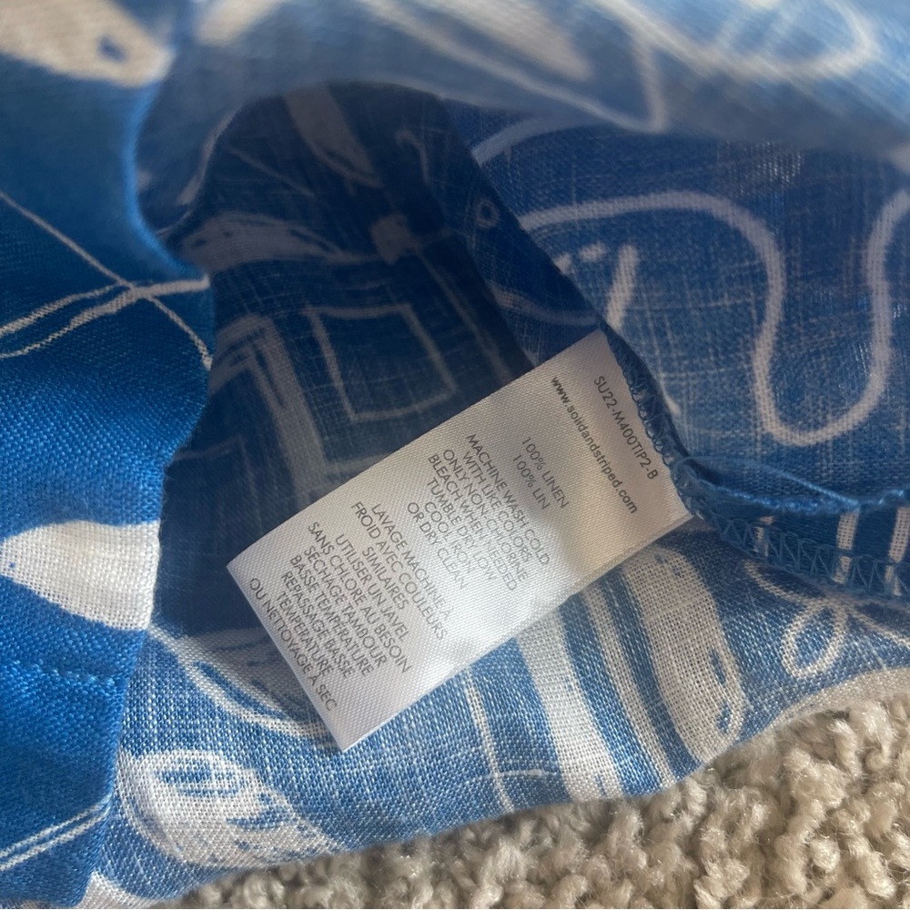 Solid & Striped Geometric Pattern Short Sleeve Li… - image 4